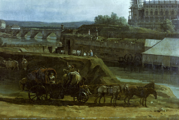 Dresden vom linken Elbufer von Bernardo Bellotto