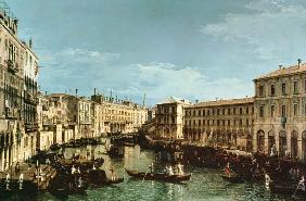 Grand Canal, Venice, looking South to the Rialto Bridge