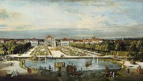 Schloß Nymphenburg von der Parkseite 1761