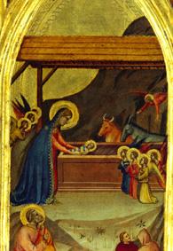 Die Geburt Christi. Ausschnitt aus dem Flügel eines Triptychons