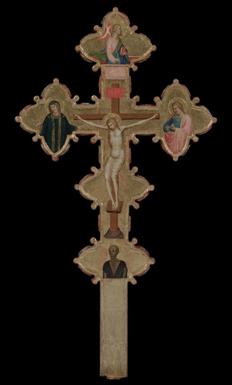 Tragbares doppelseitiges Kreuz (Vorderseite) von Bernardo Daddi