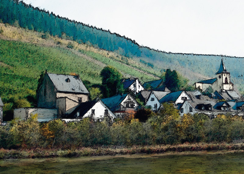 Dorf an der Mosel von Bernd Wieczorek