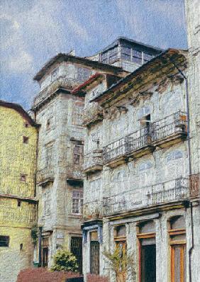 Häuserfront in Lissabon - Portugal 2002