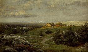 Weite schwedische Landschaft in Jämtland 1896