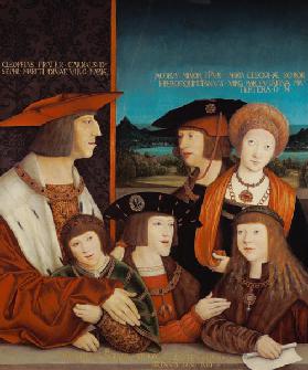 Porträt des Kaisers Maximilian I. und seiner Familie 1515