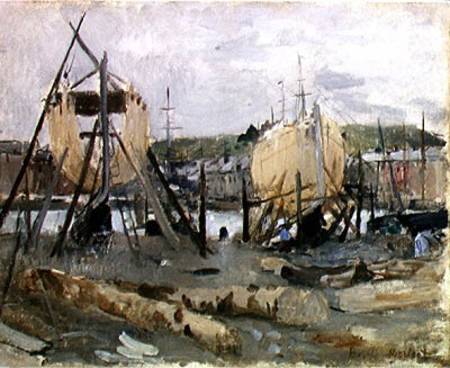 Boat building von Berthe Morisot