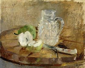 Still Life with a Cut Apple and a Pitcher 1876