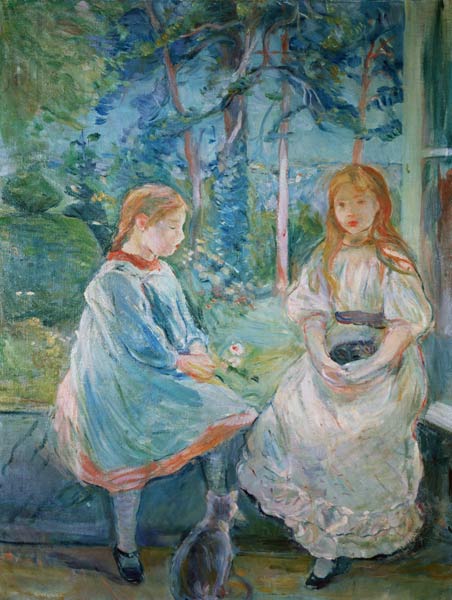 Young Girls at the Window von Berthe Morisot