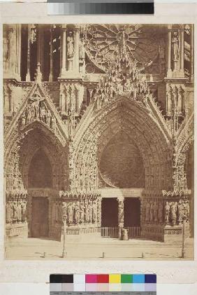 Reims: Westfassade der Kathedrale 1858