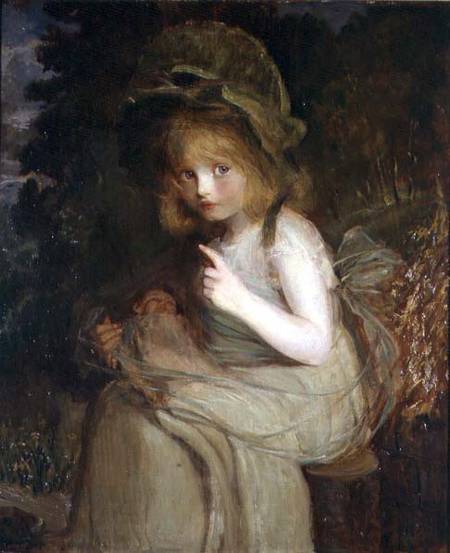 Hush - a girl with a doll von Blanche Jenkins