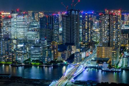 Tokio-Nachtansicht