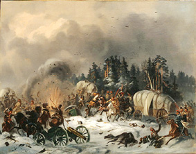 Szene aus dem russisch-französischen Krieg von Bogdan Willewalde