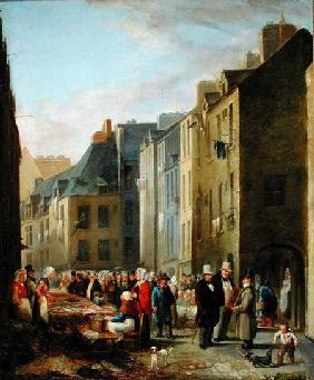 The Fish Market in Cherbourg 1830-40