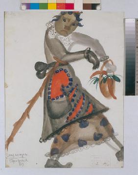 Kostümentwurf zur Oper "Schneeflöckchen" von N. Rimski-Korsakow 1919
