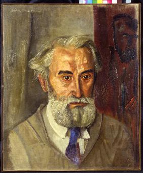 Porträt von Bildhauer Sergei Konenkow (1874-1971) 1935