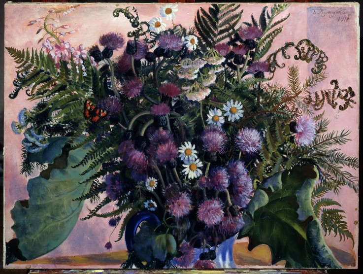 Finnischer Blumenstrauß von Boris Michailowitsch Kustodiev
