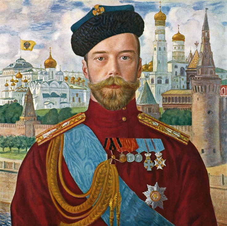 Porträt des Kaisers Nikolaus II. (1868-1918) von Boris Michailowitsch Kustodiev