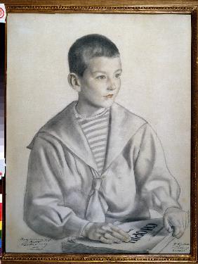 Porträt des Komponisten Dmitrij Schostakowitsch (1906-1975) als Kind 1919