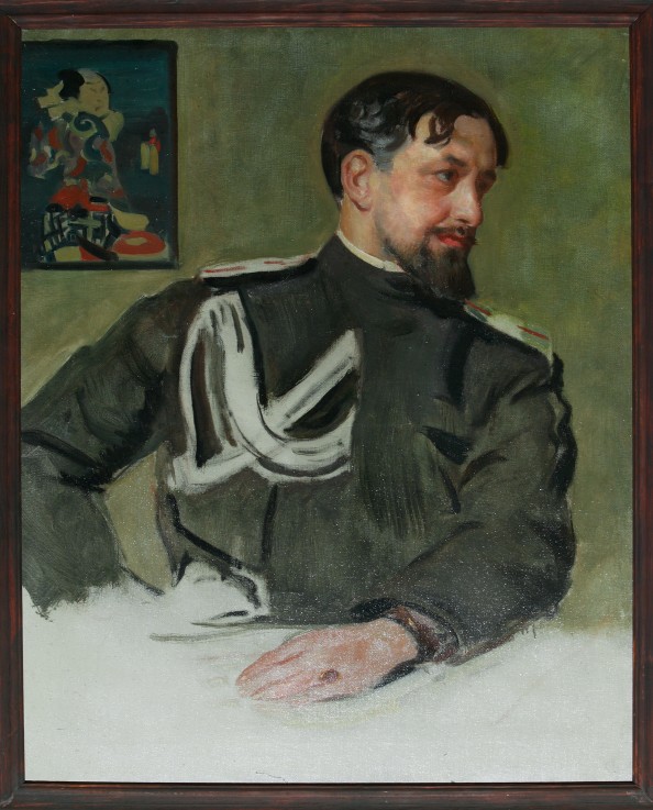 Porträt des Malers Nikolai Milioti (1874-1962) von Boris Michailowitsch Kustodiev