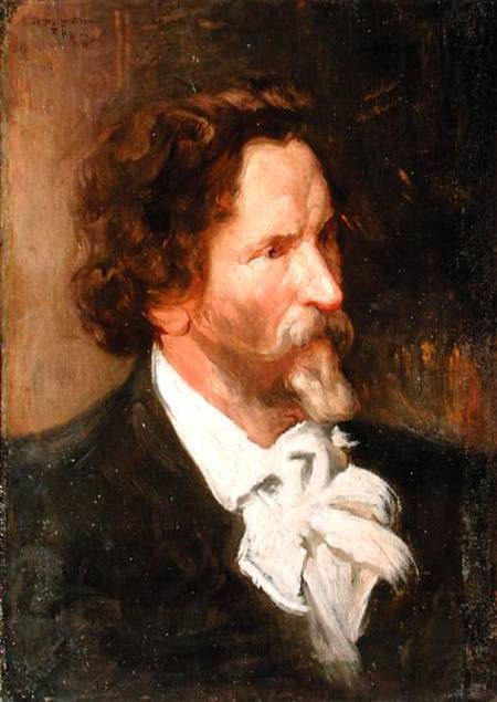 Portrait of Ilja Repin (1844-1930) von Boris Michailowitsch Kustodiev