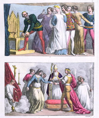 Institution of the Order of the Garter by Edward III (1312-77) in 1348 and the marriage of Henry I ( von Bramatti