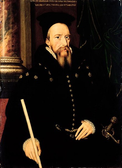 Portrait of William Cecil, 1st Baron Burghley (1520-98) Lord High Treasurer von (by or after) Arnold von Brounckhorst