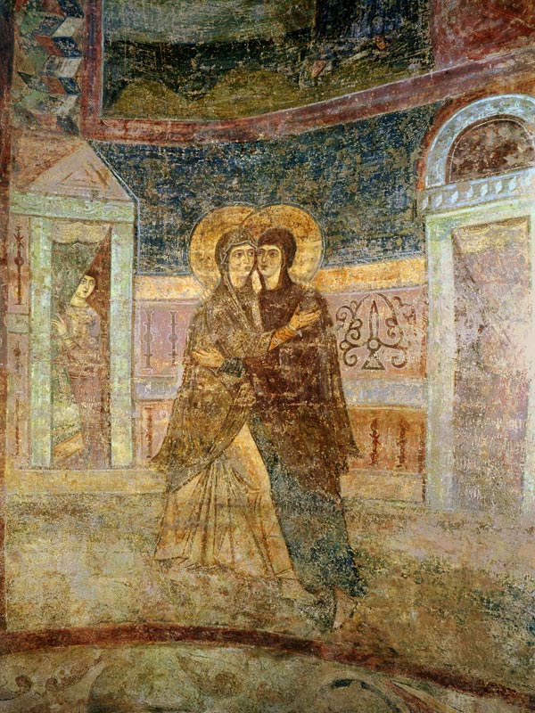 The Visitation, detail from the chapel interior von Byzantine