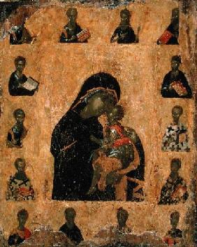 Virgin of Tenderness with the Saints 1350-1400