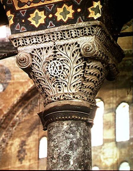 Carved capital from the interior von Byzantine School