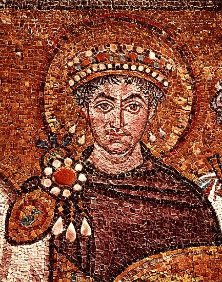 Emperor Justinian I (483-565) c.547 AD von Byzantine School