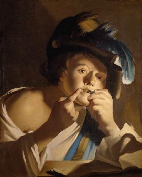 Junge mit Maultrommel 1621