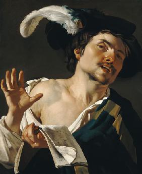 Singender junger Mann 1622