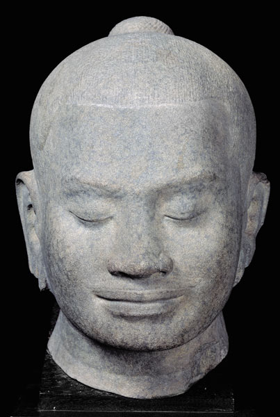 Head of King Jayavarman VII (1181-1218) Bayon Style, from Preah Khan von Cambodian