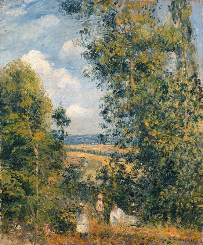 A Rest in the Meadow von Camille Pissarro