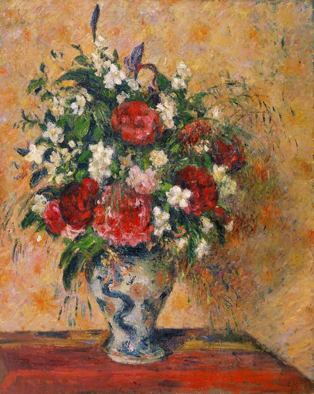 Blumen in einer Vase von Camille Pissarro