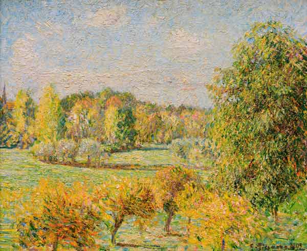 C.Pissarro / Autumn Mood with Nut Tree.. von Camille Pissarro