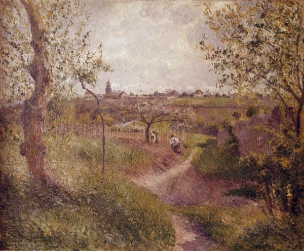 C. Pissarro / Chemin montant a travers.. von Camille Pissarro