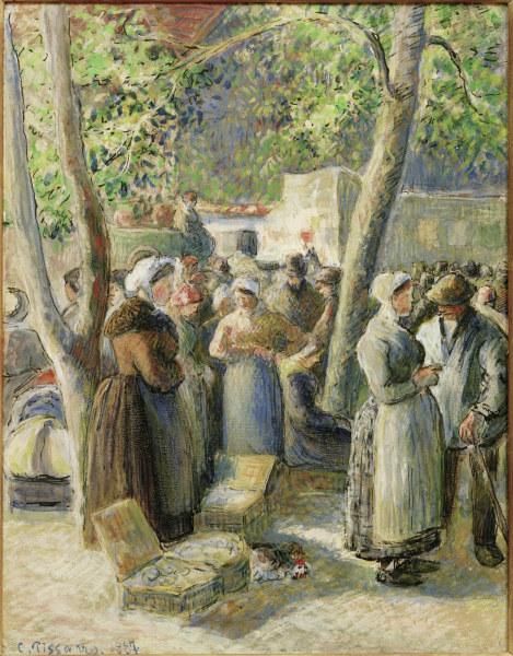 C.Pissarro, Der Markt in Gisors von Camille Pissarro
