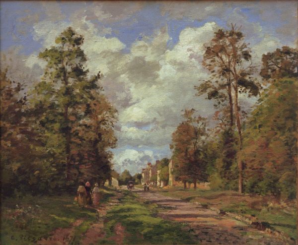 C.Pissarro, Die Straße von Louveciennes von Camille Pissarro