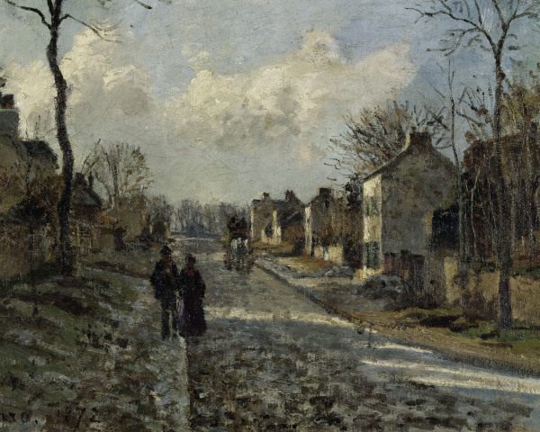 C.Pissarro, Road in Louvecienne / Detail von Camille Pissarro