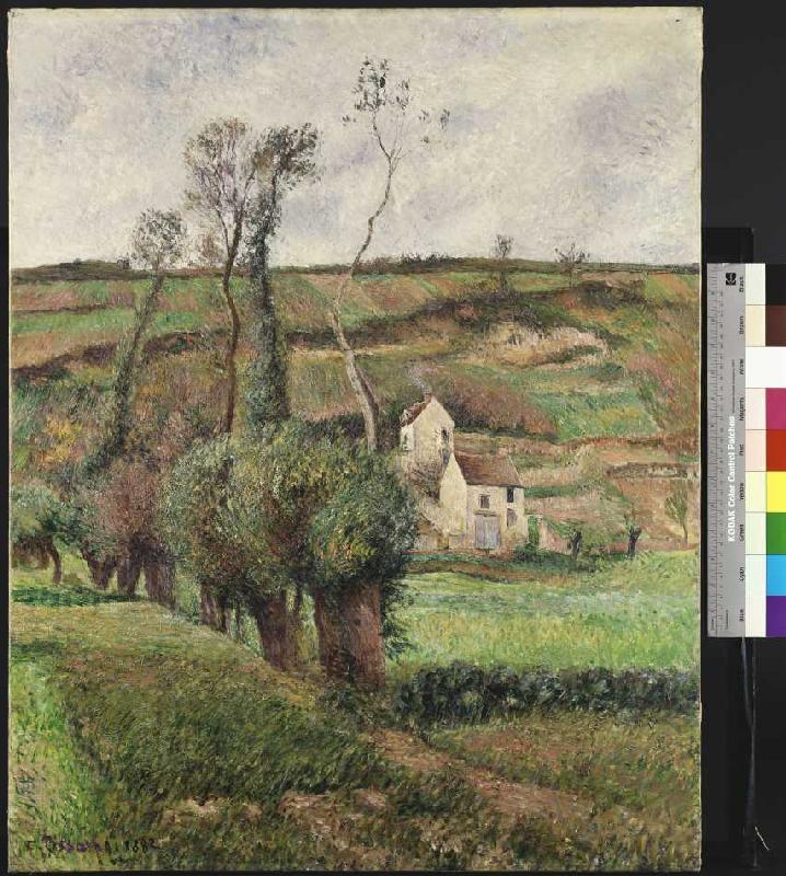 Die Kohlfelder in Pontoise von Camille Pissarro
