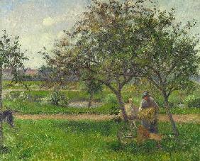 Die Schubkarre, der Obstgarten Um 1881