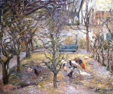 The Farmyard von Camille Pissarro