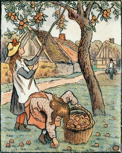 Gathering Apples, from 'Travaux des Champs' von Camille Pissarro