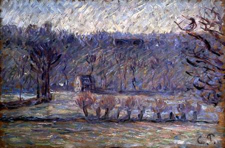 The Hill at Vaches, Bazincourt von Camille Pissarro