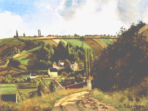 Hügel bei Jallais, Pontoise von Camille Pissarro