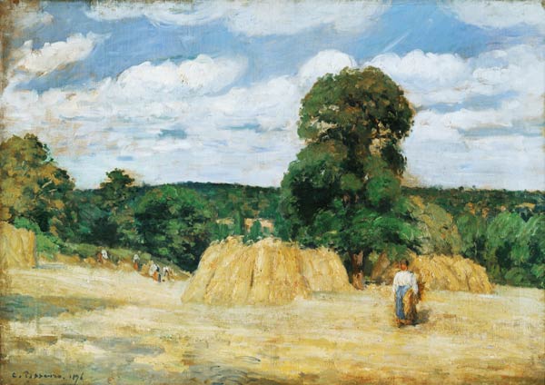 La Moisson a Montfoucault von Camille Pissarro