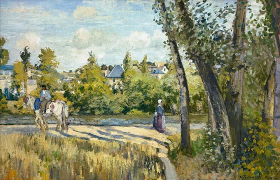 Landschaft, helles Sonnenlicht, Pontoise von Camille Pissarro