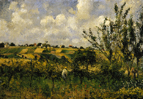Landschaft bei Pontoise von Camille Pissarro