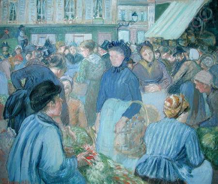 The Market at Gisons von Camille Pissarro
